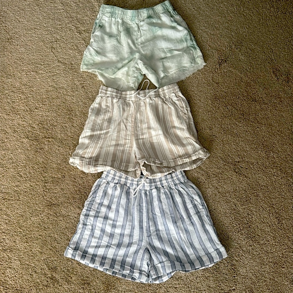 Summer linen short bundle size small